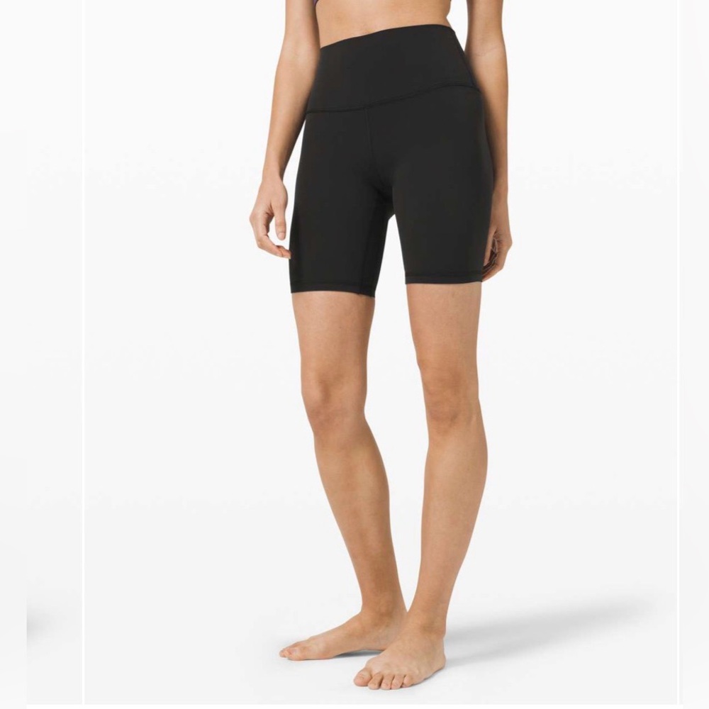 🆕 LULULEMON Wunder Train High-Rise Shorts 8" Black NWT Size 4 - Picture 2 of 14